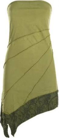 Vishes Sommerkleid Mini Bandeau Kleid Sommerkleid Patchworkkleid Tunika, Boho, Hippie Style