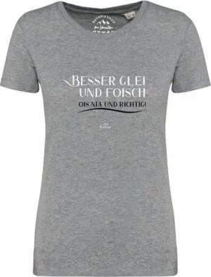 Bavariashop T-Shirt Damen T-Shirt "Besser glei und foisch...