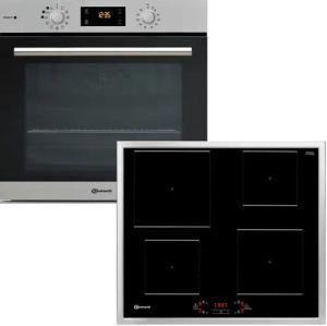 BAUKNECHT Backofen-Set BAKO Steam 2, mit 2-fach-Teleskopauszug, Dampffunktion, PowerHeißluft