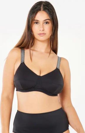 Bikini-Oberteil Surfen Balconnet Astrid schwarz mit hochkomfortablem Textilbügel