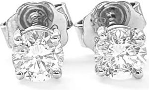 Webgoldschmied Paar Ohrstecker Diamant Ohrstecker 750 Weißgold mit 2 Diamanten Brillanten 0,60 F/IF, 750 Weißgold