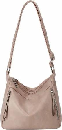 ITALYSHOP24 Schultertasche Damen Tasche Shopper Crossbody Handtasche Umhängetasche Beuteltasche, CrossOver Damentasche Hobo Bag Henkeltasche Reisetasche Leder Optik