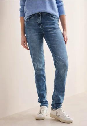 Cecil Damen Jeans im Slim Fit in Blau, Gr: 27