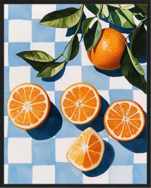 Liv Corday Wandbild ORANGEN mit Rahmen