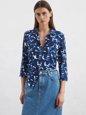 Print-Jerseybluse regular