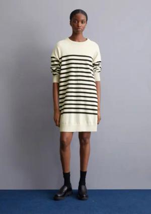 Gestreiftes Strickkleid relaxed