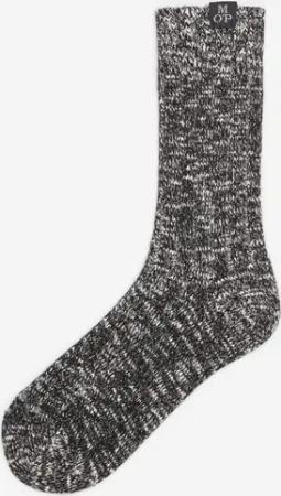 Melierte Rippstrick-Socken