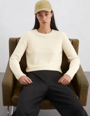 Bouclé-Pullover slim