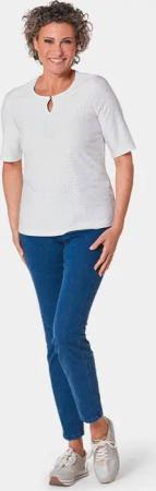 Feminines Spitzenshirt - weiß - Gr. 25 von Goldner Fashion