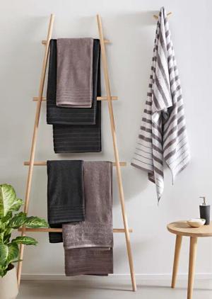 Handtuch - taupe - Gr. Einheitsgröße von Goldner Fashion