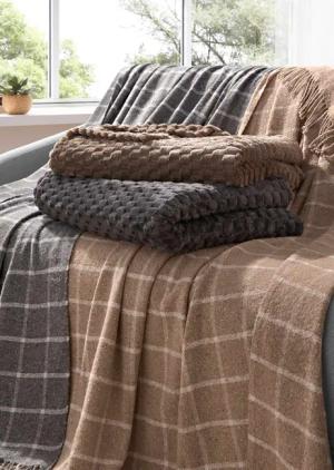 Wohndecke - taupe - Gr. Einheitsgröße von Goldner Fashion
