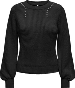 ONLY Rundhalspullover "ONLTAYLOR LIFE LS O-NECK BLING KNT"