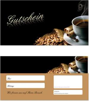 LYSCO Geschenkkarte Geschenkgutscheine Kaffee Café Gutscheine Gutscheinkarten, Postkartenkarton zweiseitig bedruckt