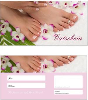 LYSCO Geschenkkarte Geschenkgutschein Wellness Beauty Kosmetik Pediküre (Fusspflege 608), Nagelstudio Lagellack Acrylfarbe Gel Massage