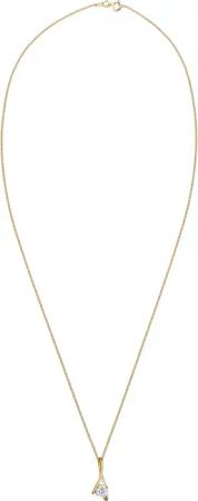 Elli Halsketten - Halskette Zirkonia 585 Gelbgold - Gr. unisize - in Gold - für Damen