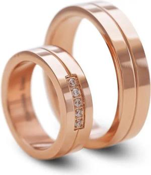Vivance Partnerring "Classics" vergoldeter moderner Partnerring aus Edelstahl