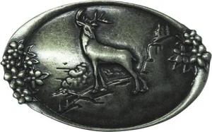 BELTINGER Gürtelschnalle Hirsch 4,0 cm - Buckle Gürtelschließe 40mm - für Jagd-Outfit - Gürtel (1-St)