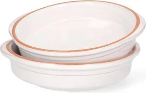 MamboCat Tapas-Schale 2er Set Cazuela WEISS Ton-Schale Ille Ø 20cm Größe L Mittelalter, Steingut