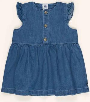 PETIT BATEAU Kleid in Jeansoptik mit Volants