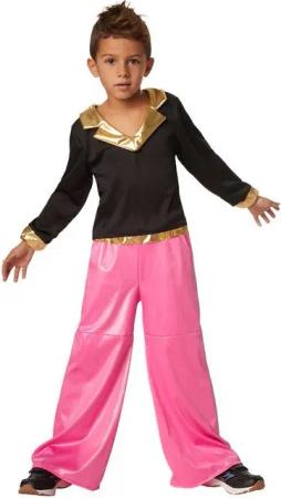 dressforfun Hippie-Kostüm Jungenkostüm Disco Dancer, Farbenprächtiges, zweiteiliges Disco-Outfit
