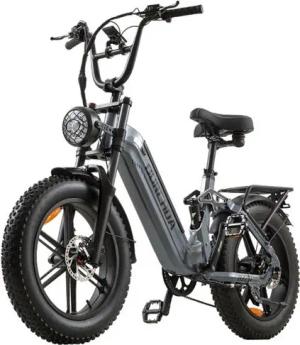 DOTMALL E-Bike Mountainbike 20 Zoll E-Falträder 7 Gang Shimano, 48V/20Ah Akku