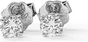Webgoldschmied Paar Ohrstecker Diamant Ohrstecker 750 Weißgold mit 2 Diamanten Brillanten 0,42 F/IF, 750 Weißgold