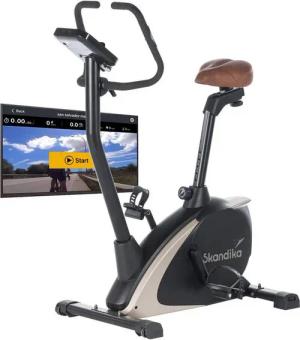 Skandika Ergometer Hometrainer Vinneren Fitness Fahrrad, Magnetbremssystem, für zuhause, 11kg Schwungmasse, 12 Trainingsprogramme, Tablet-Halterung, Kinomap