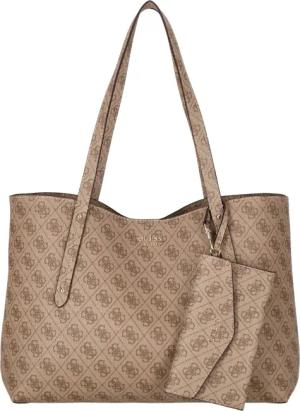 Guess Shopper Brenton Tote latte logo