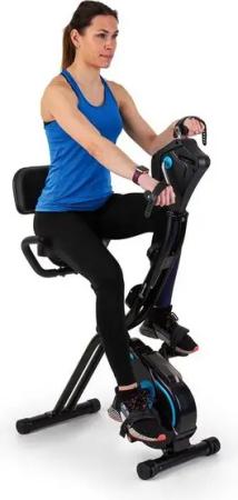 Capital Sports Fahrradtrainer Azura Full Body Comfort Heimtrainer Hand Bike 7,5 kg Schwungmasse Riemenantrieb (Trainingscomputer mit LCD-Display), Standfahrrad Heimtrainer Hometrainer Fahrrad klappbar Cardio Trainingsgerät Ausdauertraining Fitness Fahrrad