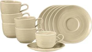 Seltmann Weiden Tasse Terra Kaffeetassen mit Untertassen 260 ml 6er Set, Porzellan