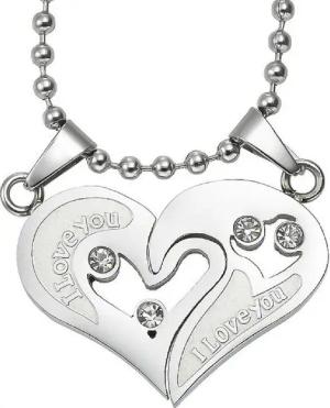 Schmuck-Elfe Partnerkette Herz I Love You Classic (Set), 4tlg. Set