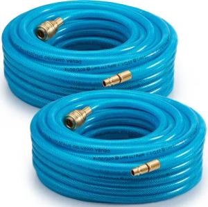 Druckluftschlauch 2er-Set 15m Schnellkupplung/Stecker