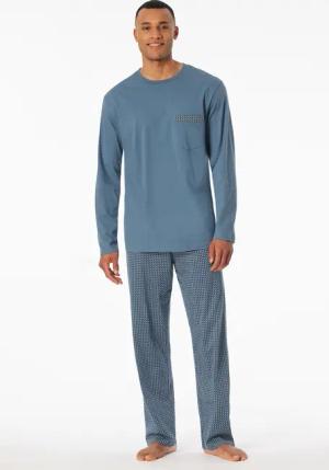 Schlafanzug lang Organic Cotton Streifen graphit - Comfort Nightwear 62