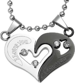 Schmuck-Elfe Partnerkette Herz I Love You Eleganz (Set), 4tlg. Set