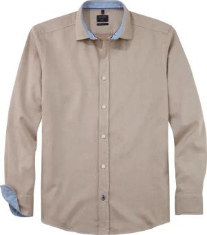 OLYMP Casual, Freizeithemd, regular fit, Beige, Kent, XL