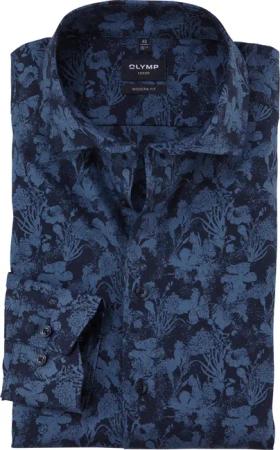 OLYMP Luxor, bügelfreies Business Hemd, modern fit, Blau, Kent, 41