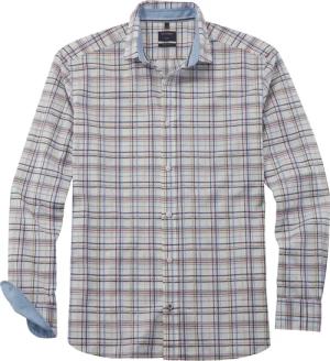 OLYMP Casual, Freizeithemd, regular fit, Weiß, Karo, Kent, S