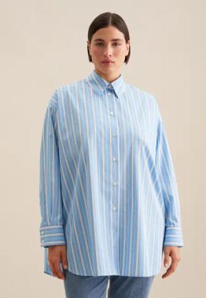 Curvy Kragen Longbluse Oversized