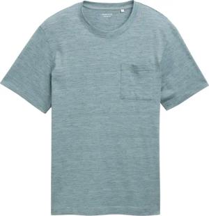TOM TAILOR Herren T-Shirt mit Brusttasche, grau, Meliert, Gr. XXXL