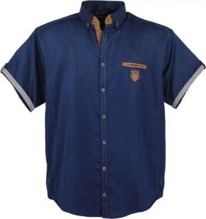 Lavecchia Kurzarmhemd Lavecchia Herren Kurzarmhemd 1128 (Navyblue, 5XL) modisches & zeitloses Herrenhemd