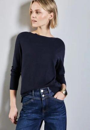 STREET ONE Strickpullover mit Rippbündchen