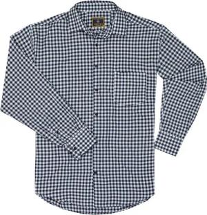 Lavecchia Langarmhemd Lavecchia Herren Langarmhemd HLA17 (Jeansblau-Weiß, 3XL) Herrenhemd im trendigen Karo-Look