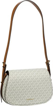 Michael Kors Lydia MD Flap MK SIG in Beige (3.9 Liter), Schultertasche
