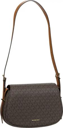 Michael Kors Lydia MD Flap MK SIG  in Braun (3.9 Liter), Schultertasche