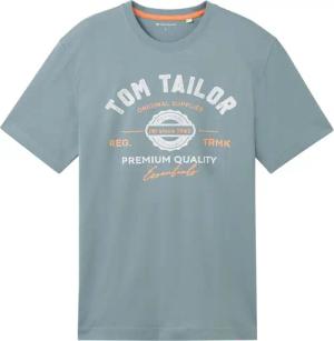 TOM TAILOR Herren T-Shirt mit Logo-Print, grün, Logo Print, Gr. XXL