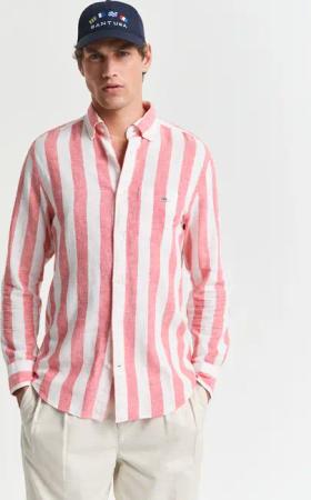 Gant Langarmhemd "REG COTTON LINEN BOLD STRIPE SHIRT"
