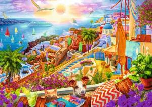 Trefl GmbH Puzzle Sommer in Santorin, Puzzleteile