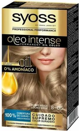 Syoss Mascara Oleo Intense Permanent Hair Color 8-05 Beige Blonde