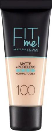 MAYBELLINE NEW YORK Foundation Fit Me Matte + Poreless Liquide Foundation 100 Warm Ivory 30ml