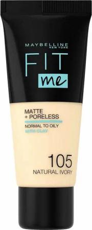 MAYBELLINE NEW YORK Foundation Fit Me Matte + Poreless Liquide Foundation 105 Natural Ivory 30ml